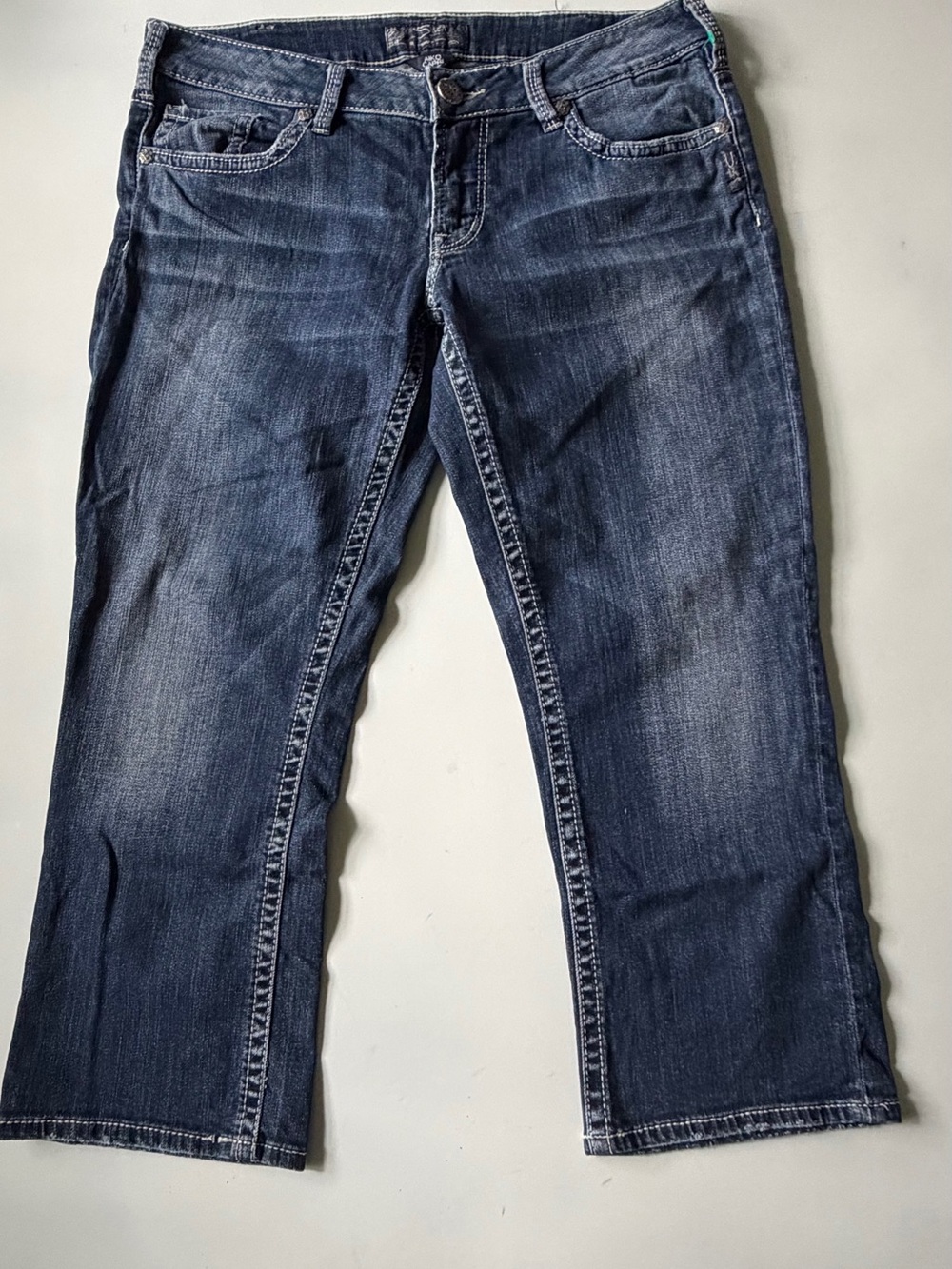 Silver Aiko Capri Pants Jean Womens Size W32